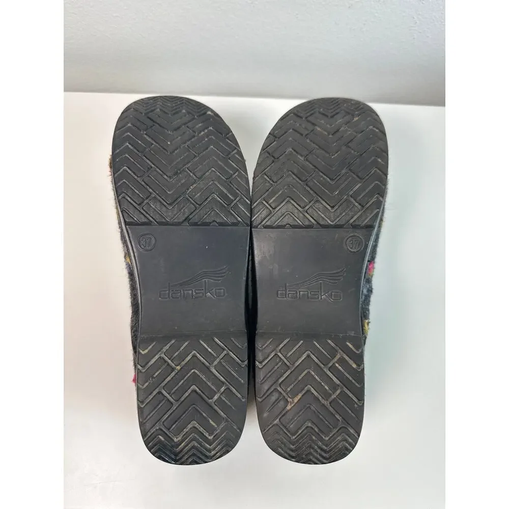 Dansko Professional Felted Wool Floral Clogs - Made in Italy | Size 37/US 6.5–7